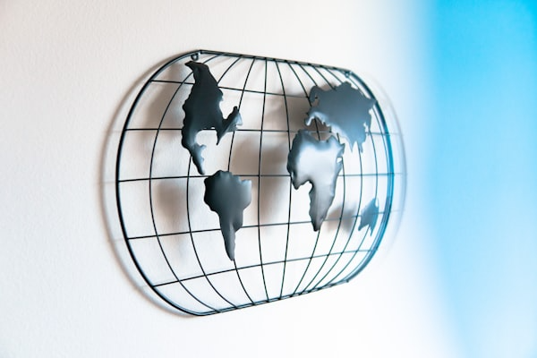 Weltkugel symbolisiert internationale Expansion